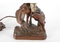 Vintage Cowboy On Bucking Bronco Table Lamp