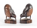 Pair Of Carved Wood Shorebird Bookends