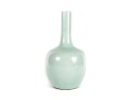 Vintage Chinese Celadon Glaze Porcelain Vase -- Qianlong Mark