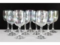 Fostoria Firelight Iridescent Wine Glasses.