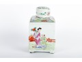 Vintage Famille Rose Chinese Porcelain Tea Caddy