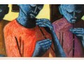 Pat Sithole (South African, B. 1970) Pastel On Paper, Three Musicians, 2007