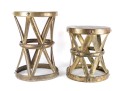 Brass Drum Side Tables