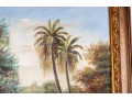 Signed K. Hillman Oil On Canvas, Tropical Landcape