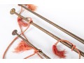 Set Of Vintage Brass Herald Trumpets With Tassel Ropes
