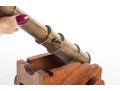 Vintage Brass And Wood Cannon Model