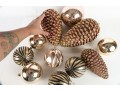 Festive Collection Of Large Gilt And Pinecone Ornaments