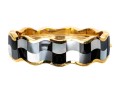 Tiffany & Co. 18k Yellow Gold Angela Cummings Fabulous Inlaid Wave Bangle, With Box