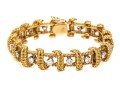 18k Yellow Gold Stunning Vintage Diamond Set Rope Motif Bracelet, App. 2.38 TCW