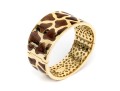 Roberto Coin 18k Yellow Gold Magnificent Ultra Wide Giraffe Patterned Bangle Bracelet