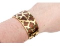 Roberto Coin 18k Yellow Gold Magnificent Ultra Wide Giraffe Patterned Bangle Bracelet
