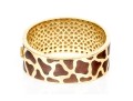 Roberto Coin 18k Yellow Gold Magnificent Ultra Wide Giraffe Patterned Bangle Bracelet