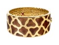 Roberto Coin 18k Yellow Gold Magnificent Ultra Wide Giraffe Patterned Bangle Bracelet