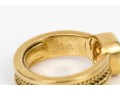 18k Yellow Gold Gorgeous Handmade Ring With Bezel Set Diamond, Size 5.75
