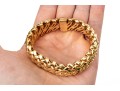 Tiffany & Co. 18k Yellow Gold Fabulous Chunky Open Basket Weave Motif Bracelet, With Box