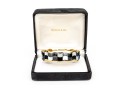 Tiffany & Co. 18k Yellow Gold Angela Cummings Fabulous Inlaid Wave Bangle, With Box