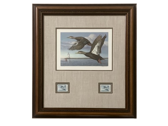 Rob Leslie Signed & Numbered 1993 1994 Connecticut Duck Stamp Framed Prints