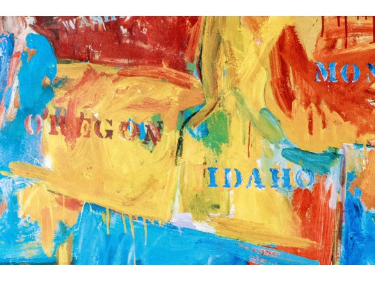 After Jasper Johns (American, NY, B.1930) Framed Color Print, 
