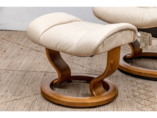 J.E. Ekornes Norway Stressless Chair And Ottoman 