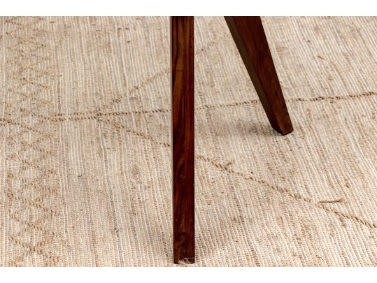 Contemporary Wood And Glass Dining Table 