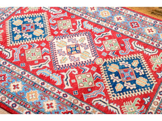 Hand Knotted Wool Pakistan Kazak Carpet, 5'-10