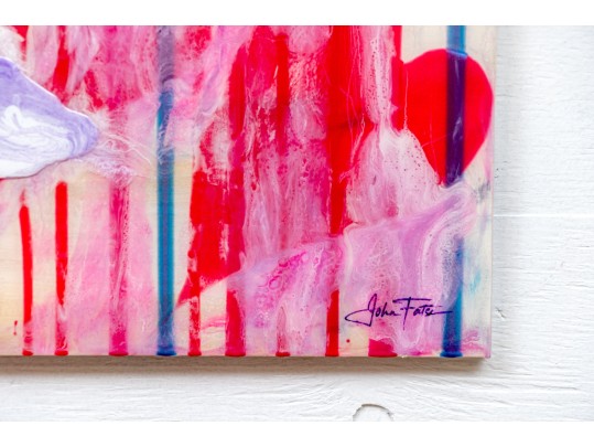 John Fatse (American, B. 20th C.) Acrylic & Resin On Board, Color Burst
