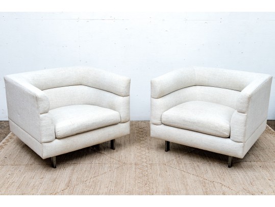 Pair Of Weiman Upholstered Lounge Chairs