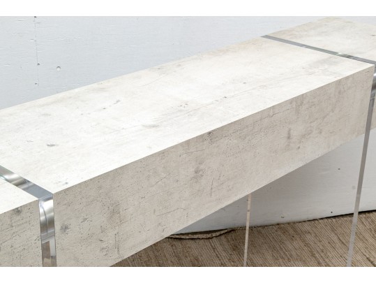 John Richard Console Table On Lucite Legs