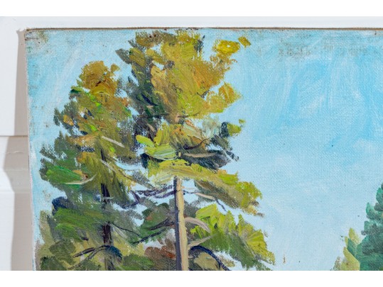 William A. Drake (American, 1891-1979) Oil On Canvas Panel, Forest Landscape, 1976