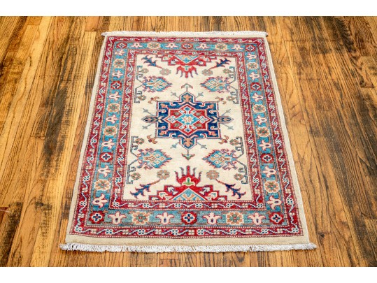 Hand Knotted Wool KAZAK Carpet -  4'-1