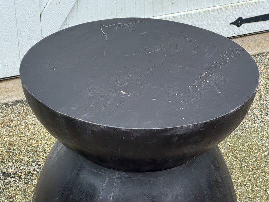 Chic Ebonized Wood Accent Table