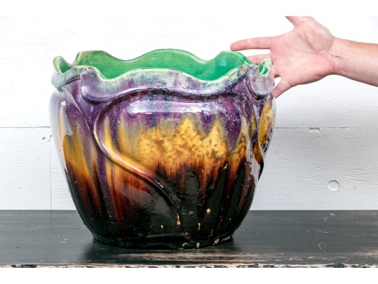 Semi-antique Majolica Jardiniere