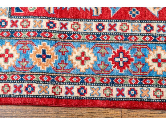 Hand Knotted Wool Pakistan Kazak Carpet, 5'-10