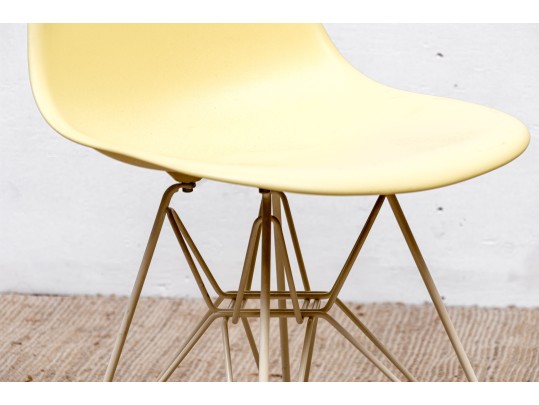 Pair Of Vintage Eames Eiffel Chairs In Yellow