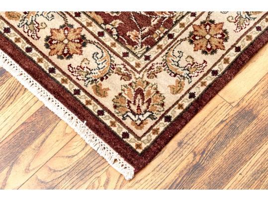 Hand Woven Wool Carpet - 6'1