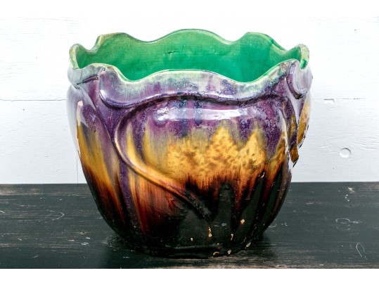 Semi-antique Majolica Jardiniere