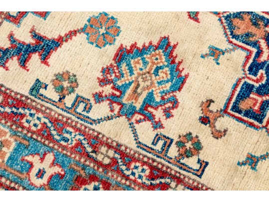 Hand Knotted Wool KAZAK Carpet -  4'-1