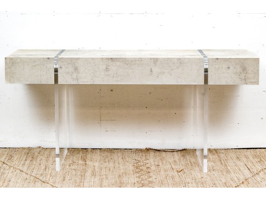 John Richard Console Table On Lucite Legs