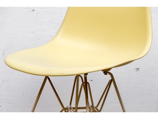 Pair Of Vintage Eames Eiffel Chairs In Yellow
