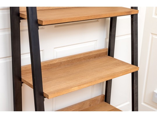 Quality Metal And Wood Ladder Etagere