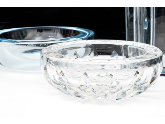 Group Of Four Fine Vintage Cut Crystal Items 