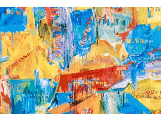 After Jasper Johns (American, NY, B.1930) Framed Color Print, 