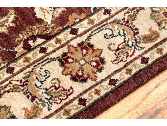 Hand Woven Wool Carpet - 6'1