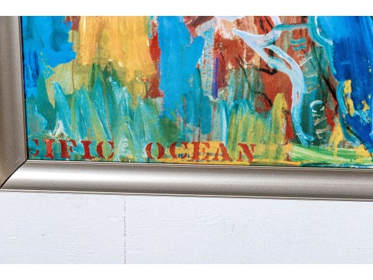 After Jasper Johns (American, NY, B.1930) Framed Color Print, 