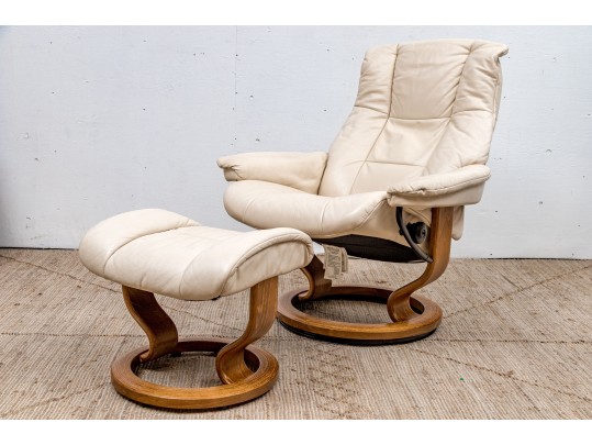 J.E. Ekornes Norway Stressless Chair And Ottoman 