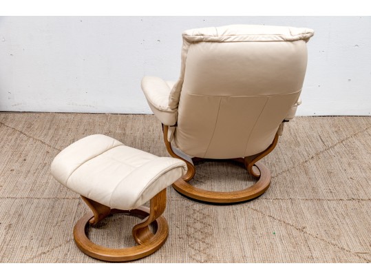 J.E. Ekornes Norway Stressless Chair And Ottoman 