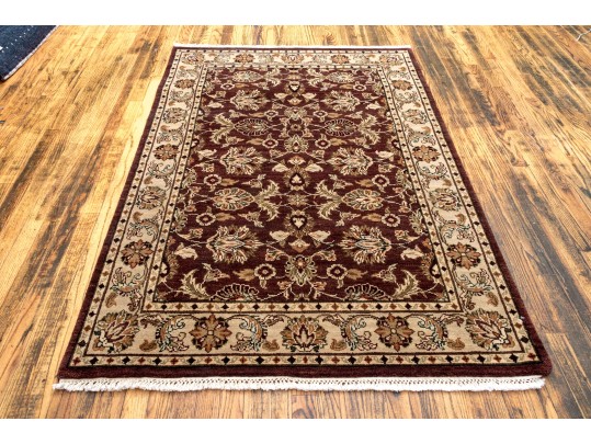 Hand Woven Wool Carpet - 6'1