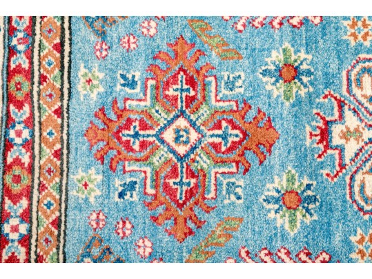 Hand-knotted Wool Kazak Carpet, 4'-10