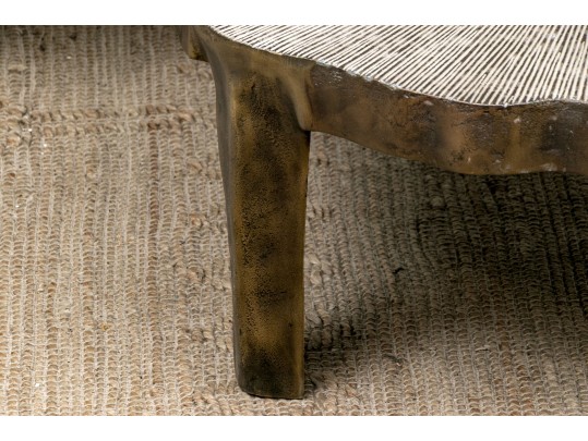 Chic Pair Of Serena And Lilly Cast Aluminum Tables