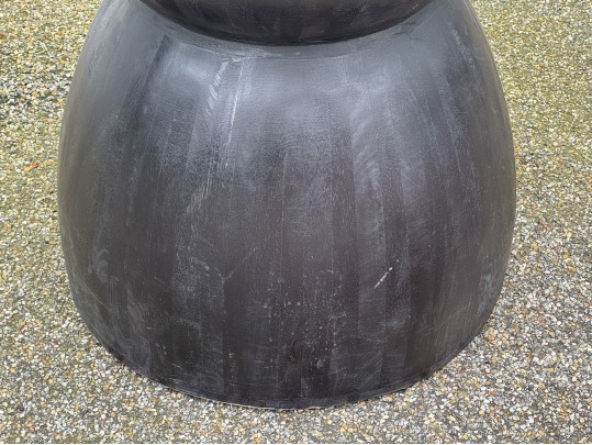 Chic Ebonized Wood Accent Table